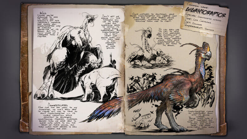 ARK: Survival Ascended - Gigantoraptor Dino Dossier