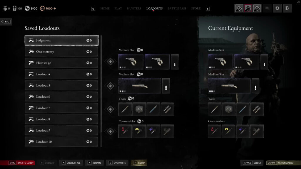 Hunt: Showdown 1896 - New Loadout Screen